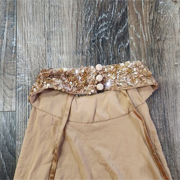 Retrofete Olivia Halter Sequin Mini Dress in Nude Halle Size XL NWOT Open Back - Picture 7 of 13